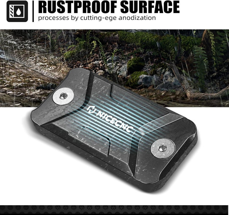 NICECNC Motorcycle Front Brake Fluid Reservoir Cover Compatible with Yamaha YZ85 2002-2023 YZ65 2018-2023 YZ125 2001-2007 YZ250 2001-2007,Billet Aluminum CNC-Machined,See Fitment - Image 4